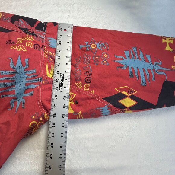 Vintage St. Moritz Ski Team Red Jacket Mens Large Full-Zip Lightweight Pockets - Picture 10 of 10